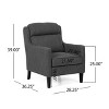 CAVINAS Linen Accent Chair with Waterfall Backrest and Rubberwood Leg,Cozy Upholstered Living Room Chairs,Reading Chairs for Living Room - 3 of 4