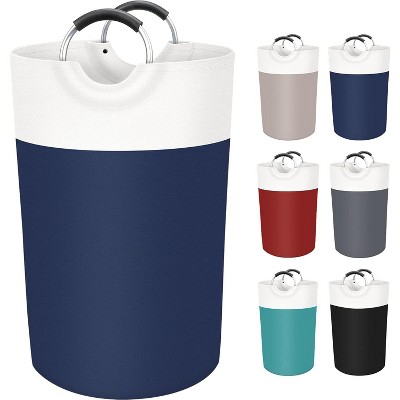 90L Laundry Basket, Freestanding Laundry Hamper, Collapsible Dirty Clothes Hamper, Waterproof Fabric with Foam Protected Aluminum for College
