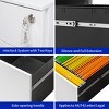 GlasFlength File Cabinets Drawer File Cabinet Rolling Filing Cabinet Mobile File Cabinet for Home Office, White, 15.35"*17.72"*21.18" - 4 of 4