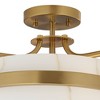 Possini Euro Design Possini Euro Bregman 13"W Brass Ceiling Light w/ Stone Glass - 4 of 4