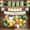 KatchOn, Sage Green Birthday Decorations - Huge Pack of 57 | Happy Birthday Banner, Pom Poms, Paper tassel |Green and Gold Birthday Decorations - 2 of 4