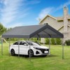 Heavy Duty Carport,Portable Garage,UV Resistant & Waterproof,Carports for Car,Boat,Party,Gray - 2 of 4