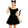 Women’s Black Halloween Petticoat Skirt, Crinoline Slip for Witch, Vampire, and Cosplay Costumes- Black - 3 of 4