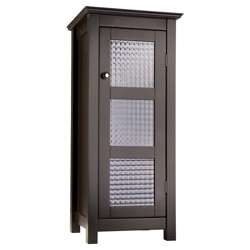 Chesterfield 1 Door Floor Cabinet Dark Espresso - Elegant Home Fashions
