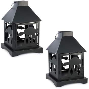 Seven20 Star Wars Black Stamped Lantern | Imperial AT-AT | 12 Inches | Set of 2