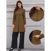 INSPIRE CHIC Women's Winter Single Breasted Stand Collar Mid-Long Commuting Wear Overcoat - 2 of 4