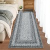 Braided Print Non-Slip Area Rug, Machine Washable Low Pile Polyester Carpet for Living Room Bedroom - 3 of 4