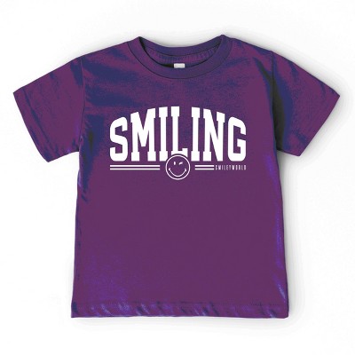 The Juniper Shop SmileyWorld Arched Varsity Toddler Short Sleeve Tee