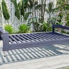 Twin Size Outdoor Acacia Wood Porch Swing Bed with Hemp Ropes, Minimalist  Seating Group, 400lbs Weight Capacity - Coolbibila - 2 of 4