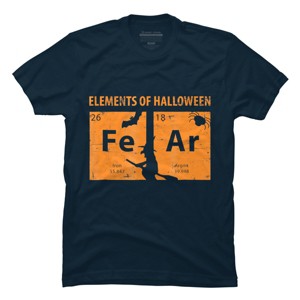 Men's Design By Humans Elements Of Halloween Tee (FeAr) Periodically By Luckyst T-Shirt - 1 of 4