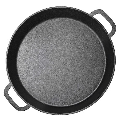 Bruntmor 16'' Black Pre-Seasoned Cast Iron Skillet with Dual Handles