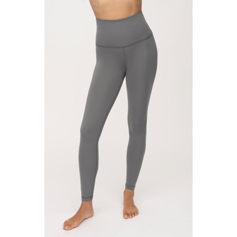 Yogalicious Womens Polarlux Everyday Fleece Lined Elastic Free Super High  Rise Legging - Quiet Shade - Small