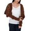 Anna-Kaci Womens Multifunctional Scarf with Sleeves Crochet Knitted Cable Scarf Sweater Wraps - 3 of 4