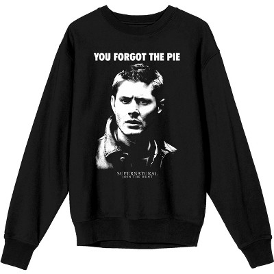 Supernatural You Forgot The Pie Junior’s Black Long Sleeve Shirt