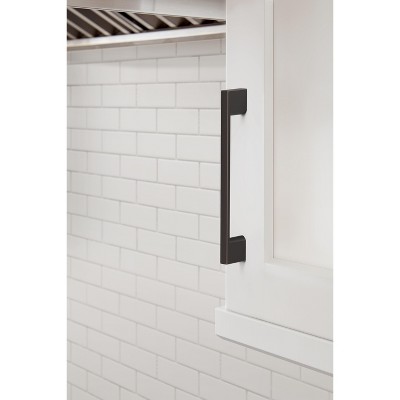 Oil Rubbed Bronze Modern Bar Cabinet Pulls, 10 Pack