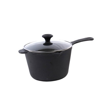 Cast Iron Sauce Pot & Sil Brush Silver - Outset : Target