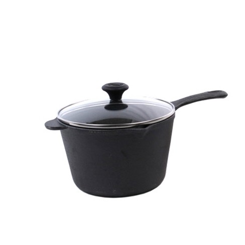 Outset Cast Iron Sauce Pot with Brush