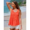 EXLURA Womens Summer Sleeveless Scoop Neck Knit Sweater Vest Crochet Hollow Out Tank Tops - 3 of 4