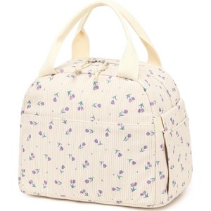 Lunch Bag for Women Men Cute Corduroy Lunch Tote Bags Reusable Insulated Lunch Box Large Capacity Reusable Insulated Cooler for Work Picnic or School - 1 of 4