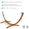 Sunnydaze Heavy-Duty Two-Person Curved Larch Wood Hammock Stand Only - 3 of 4