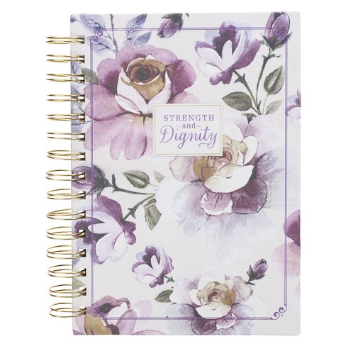 Journal Wirebound Purple Floral Strength & Dignity Prov. 31:25 - (Spiral Bound) - image 1 of 1