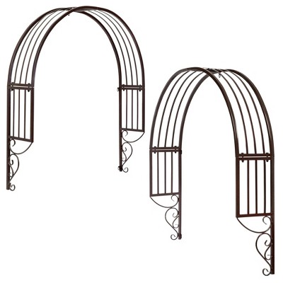 Design Toscano Thornbury Ornamental Metal Garden Window Trellis: Set of Two
