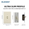 ELEGRP Slide Toggle Dimmer Switch,Single Pole & 3-Way Toggle LED Dimmer Light Switch, Wall Plate Included, UL Listed, Light apricot 2PC - 2 of 4