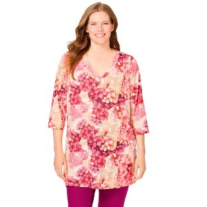 Woman Within Plus Size Watercolor Tunic - 1 of 4