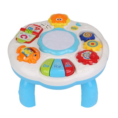 Babyluv"Musical Learning Table for Toddlers – Educational Baby Activity Center for 6+ Months Boys & Girls"White