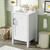 Whisen 20" Bathroom Vanity with Ceramic Sink, Soft-Close Door, U-Shaped Shelf & Door Storage Rack - 3 of 4