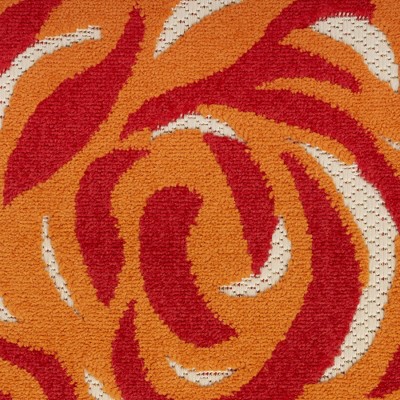 Multicolor Floral Synthetic Round Area Rug 7'10" x 10'6"