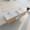 Vynxaria 72 Inch Soft Close Doors Bathroom Vanity With Sink, Two Small Storage Shelves, 24" and 12" Combination Cabinet - 2 of 4