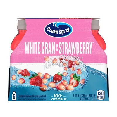Ocean Spray White Cran Strawberry Juice Drink - 6pk/10 fl oz Bottles