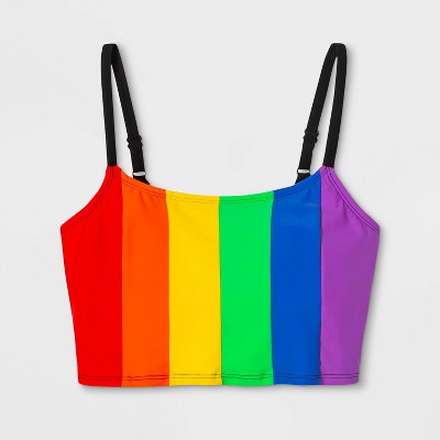 rainbow swim top