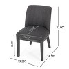 Coolbibila Fabric Upholstered Wood Dining Chairs Set of 2,Comfortable Armless Seat With Hardwood Frame Legs Kitchen Dining Chair - 4 of 4