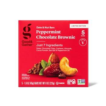 Peppermint Chocolate Brownie Date & Nut Bars - 8oz/5ct - Good & Gather™