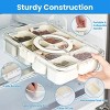 Divided Serving Tray 8 Compartments Snack Box Charcuterie Container Clear Snack Platter Organizer Storage Box with Lid Handle - 4 of 4