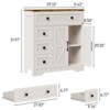 Storage Cabinet with 2 Doors and 4 Drawers, Kitchen Pantry, Floor Cupboard - 2 of 4