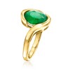 Ross-Simons 2.70 Carat Emerald Swirl Ring in 18kt Gold Over Sterling - 3 of 4