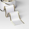 75' Christmas Fabric Ribbon White Gold Edge - Wondershop™ - 3 of 3