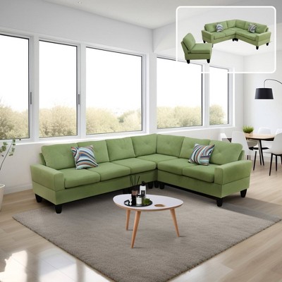 DOMETOUR Elegant Modern 4-Piece Couch Set Living Room Sofa for Home Decor