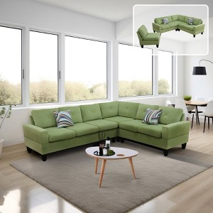 DOMETOUR Elegant Modern 4-Piece Couch Set Living Room Sofa for Home Decor - 1 of 4