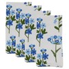 Saro Lifestyle Floral Design Table Napkins (Set of 4), 20", Blue - 3 of 4