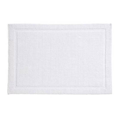 Grund Charleston Series 17 x 24 Inch 100 Percent Organic Cotton Reversible Ultra Plush High Pile Absorbent Luxury Bath Mat, White