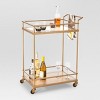 Wood & Glass Gold Finish Bar Cart - Threshold™ - image 2 of 4