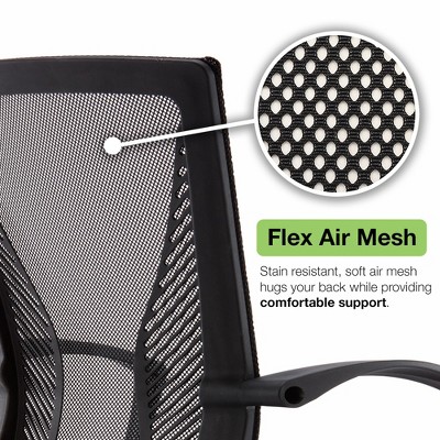 Zuna White/Gray Mesh Mid-Back Swivel Task Chair