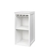 SKRAN Modular Wine Bar Cabinet with Storage Shelves and Hutch for Dining Room, White - Particle Board and MDF, 17.80"L x 15.95"W x 35.43"H - 4 of 4