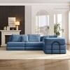 Whisen 118.2" L-Shaped Modular Sectional Sofa Set with 6 Pillows, Oversized Upholstered DIY Combination - 2 of 4