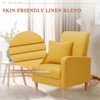 Modern Upholstered Accent Chair  | COLAMY | Yellow - 3 of 4