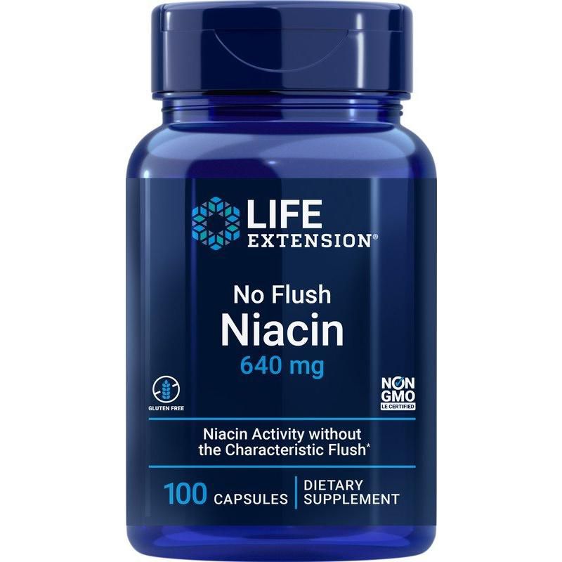 Life Extension No Flush Niacin 800 mg  -  100 Capsule, 1 of 3
